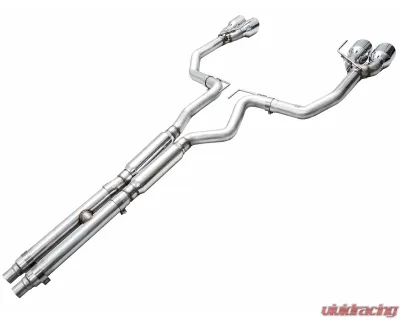 AWE Tuning Track Edition Exhaust | 5" Quad Chrome Silver Tips Ford Mustang Dark Horse 2024-2025 - 3020-42375