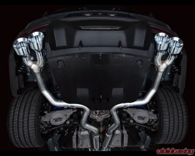 AWE Tuning Track Edition Exhaust | 5" Quad Chrome Silver Tips Ford Mustang Dark Horse 2024-2025 - 3020-42375
