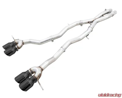 AWE Tuning Track Edition Cat Back Exhaust | 3" Diameter | 4.5" Quad Diamond Black Tips BMW M3| M4 2021-2025 - 3020-42482