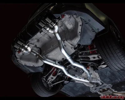 AWE Tuning Track Edition Cat Back Exhaust | 3" Diameter | 4.5" Quad Diamond Black Tips BMW M3| M4 2021-2025 - 3020-42482