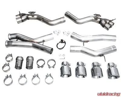 AWE Tuning Track Edition Exhaust | 4.5" Quad Chrome Silver Tips BMW G87 M2 2023-2025 - 3020-42487