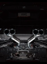 AWE Tuning Track Edition Exhaust | 4.5" Quad Chrome Silver Tips BMW G87 M2 2023-2025                                     - 3020-42487 - Image 14