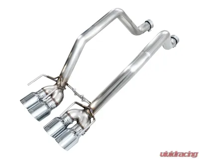 AWE Tuning Track Edition Axleback Exhaust Chrome Silver Tips Chevrolet Corvette Z06 2006-2013 - 3020-42606