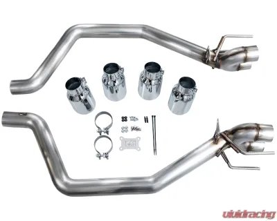 AWE Tuning Track Edition Axleback Exhaust Chrome Silver Tips Chevrolet Corvette Z06 2006-2013 - 3020-42606