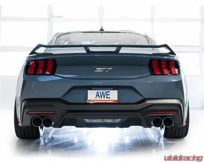 AWE Tuning Track Edition Exhaust | 4" Quad Chrome Silver Tips Ford Mustang GT 2024-2024|Ford Mustang GT Premium 2024-2024 - 3020-42650
