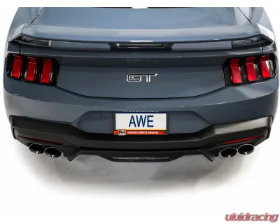 AWE Tuning Track Edition Exhaust | 4" Quad Chrome Silver Tips Ford Mustang GT 2024-2024|Ford Mustang GT Premium 2024-2024 - 3020-42650