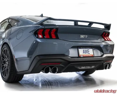 AWE Tuning Track Edition Exhaust | 4" Quad Chrome Silver Tips Ford Mustang GT 2024-2024|Ford Mustang GT Premium 2024-2024 - 3020-42650
