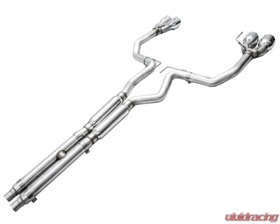 AWE Tuning Track Edition Exhaust | 4" Quad Chrome Silver Tips Ford Mustang GT 2024-2024|Ford Mustang GT Premium 2024-2024 - 3020-42650