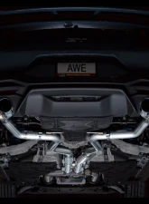 AWE Tuning Track Edition Exhaust | 4" Quad Chrome Silver Tips Ford Mustang GT 2024-2024|Ford Mustang GT Premium 2024-2024                                     - 3020-42650 - Image 12