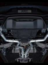 AWE Tuning Track Edition Exhaust | 4" Quad Chrome Silver Tips Ford Mustang GT 2024-2024|Ford Mustang GT Premium 2024-2024                                     - 3020-42650 - Image 13