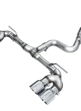 AWE Tuning Track Edition Exhaust | 4.5" Quad Chrome Silver Tips Volkswagen Golf R 2022-2024                                     - 3020-42658 - Image 14