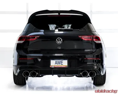 AWE Tuning Track Edition Exhaust | 4.5" Quad Chrome Silver Tips Volkswagen Golf R 2022-2024 - 3020-42658
