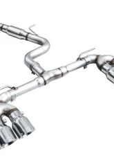 AWE Tuning Track Edition Exhaust | 4.5" Quad Chrome Silver Tips Volkswagen Golf R 2022-2024                                     - 3020-42658 - Image 8