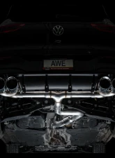 AWE Tuning Track Edition Exhaust | 4.5" Quad Chrome Silver Tips Volkswagen Golf R 2022-2024                                     - 3020-42658 - Image 13