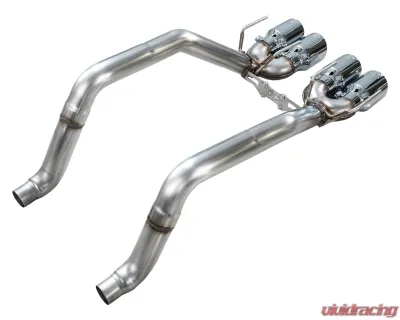 AWE Tuning Track Axleback Exhaust Chrome Silver Chevrolet Corvette 2005-2008 - 3020-42660