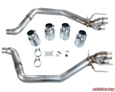 AWE Tuning Track Axleback Exhaust Chrome Silver Chevrolet Corvette 2005-2008 - 3020-42660