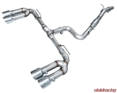 AWE Tuning Track Edition Exhaust | 4.5" Quad Chrome Silver Tips Audi S3 2022-2024 - 3020-42897