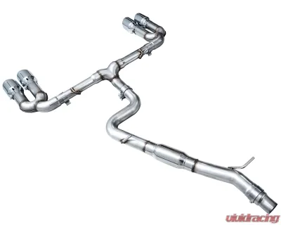 AWE Tuning Track Edition Exhaust | 4.5" Quad Chrome Silver Tips Audi S3 2022-2024 - 3020-42897
