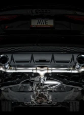AWE Tuning Track Edition Exhaust | 4.5" Quad Chrome Silver Tips Audi S3 2022-2024                                     - 3020-42897 - Image 9