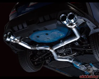 AWE Tuning Track Edition Exhaust | 3" Diameter | 4" Quad Chrome Silver Tips Subaru WRX 2022-2025 - 3020-42979