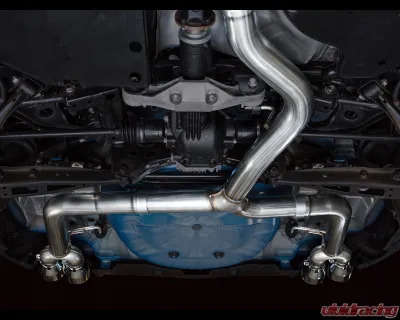 AWE Tuning Track Edition Exhaust | 3" Diameter | 4" Quad Chrome Silver Tips Subaru WRX 2022-2025 - 3020-42979