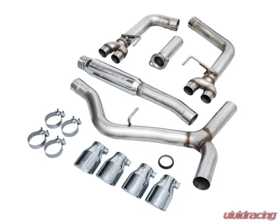 AWE Tuning Track Edition Exhaust | 3" Diameter | 4" Quad Chrome Silver Tips Subaru WRX 2022-2025 - 3020-42979