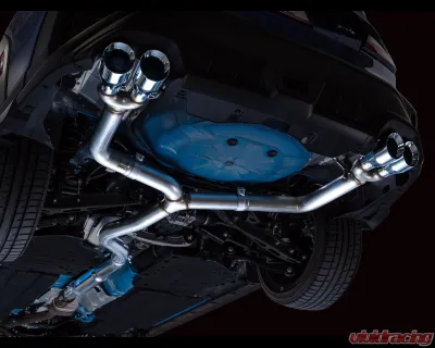 AWE Tuning Track Edition Exhaust | 3" Diameter | 4" Quad Chrome Silver Tips Subaru WRX 2022-2025 - 3020-42979