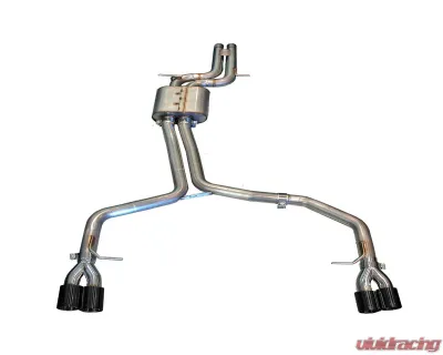 AWE Tuning Track Edition Exhaust | 2.5" Diameter | 3.54" Quad Diamond Black Tips Audi S5 2008-2012 - 3020-43014