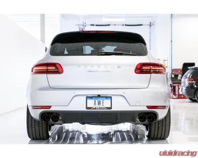 AWE Tuning Track Edition Axle-back Exhaust | 2.5" Diameter | 4" Quad Diamond Black Tips Porsche Macan 2015-2018 - 3020-43040