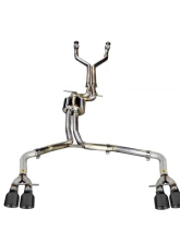 AWE Tuning Track Edition Exhaust | 2.5" Diameter | 4" Quad Diamond Black Tips Audi S6 2013-2015                                     - 3020-43050 - Image 3