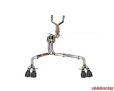 AWE Tuning Track Edition Exhaust | 2.5" Diameter | 4" Quad Diamond Black Tips Audi S6 2013-2015 - 3020-43050