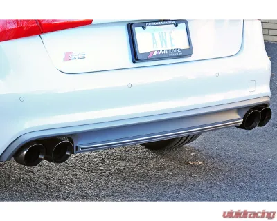 AWE Tuning Track Edition Exhaust | 2.5" Diameter | 4" Quad Diamond Black Tips Audi S6 2013-2015 - 3020-43050