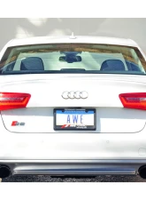 AWE Tuning Track Edition Exhaust | 2.5" Diameter | 4" Quad Diamond Black Tips Audi S6 2013-2015                                     - 3020-43050 - Image 3