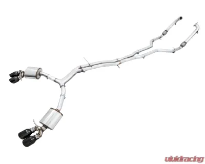 AWE Tuning Touring Edition Exhaust | 2.5" Diameter | 4" Quad Diamond Black Tips Audi S5 Sportback 2018-2024 - 3020-43064