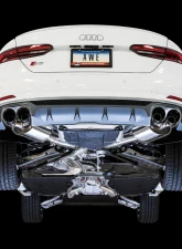 AWE Tuning Touring Edition Exhaust | 2.5" Diameter | 4" Quad Diamond Black Tips Audi S5 Sportback 2018-2024                                     - 3020-43064 - Image 6