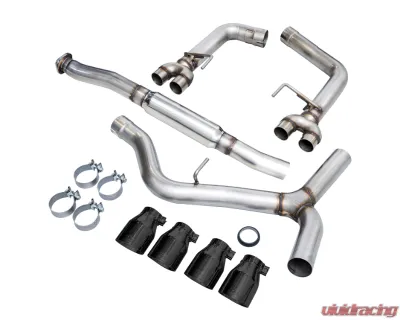 AWE Tuning Track Edition Exhaust | 3" Diameter | 4" Quad Diamond Black Tips Subaru WRX 2012-2014|Subaru WRX STI 2013-2021 - 3020-43066