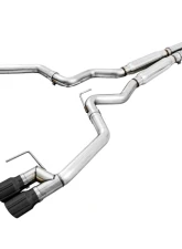 AWE Tuning Track Edition Cat Back Exhaust | 3" Diameter | 4" Quad Diamond Black Tips Ford Mustang GT 2018-2023|Ford Mustang Bullitt 2019-2020                                     - 3020-43072 - Image 4