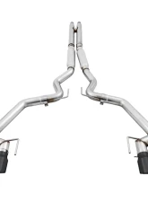 AWE Tuning Track Edition Cat Back Exhaust | 3" Diameter | 4" Quad Diamond Black Tips Ford Mustang GT 2018-2023|Ford Mustang Bullitt 2019-2020                                     - 3020-43072 - Image 2