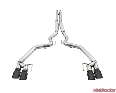 AWE Tuning Track Edition Cat Back Exhaust | 3" Diameter | 4" Quad Diamond Black Tips Ford Mustang GT 2018-2023|Ford Mustang Bullitt 2019-2020 - 3020-43072