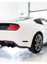 AWE Tuning Track Edition Cat Back Exhaust | 3" Diameter | 4" Quad Diamond Black Tips Ford Mustang GT 2018-2023|Ford Mustang Bullitt 2019-2020                                     - 3020-43072 - Image 4