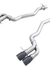 AWE Tuning Track Edition Axle Back Exhaust | 3" Diameter | 4" Quad Diamond Black Tips BMW M5 2018-2023                                     - 3020-43077 - Image 2