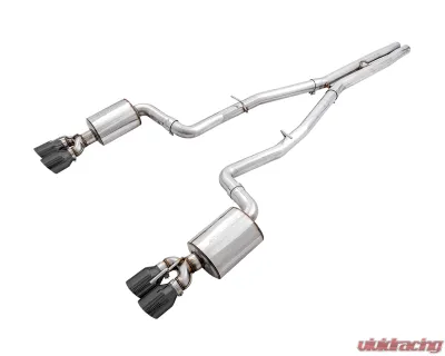 AWE Tuning Touring Edition Exhaust | 3" Diameter | 4.5" Quad Diamond Black ips Dodge Challenger 2017-2023 - 3020-43084