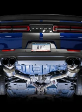 AWE Tuning Touring Edition Exhaust | 3" Diameter | 4.5" Quad Diamond Black ips Dodge Challenger 2017-2023                                     - 3020-43084 - Image 3