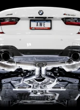 AWE Tuning Track Edition Exhaust | 3" Diameter | 4" Quad Diamond Black Tips BMW M340i 2020-2025|BMW M340i xDrive 2020-2025|BMW M440i xDrive 2021-2025|BMW M440i 2022-2025                                     - 3020-43085 - Image 2