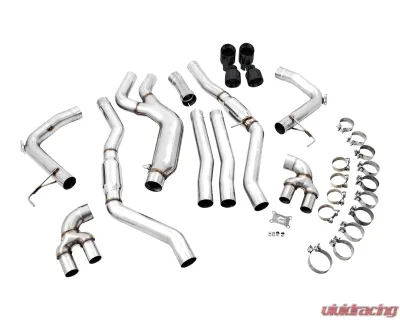 AWE Tuning Track Edition Exhaust | 3" Diameter | 4" Quad Diamond Black Tips BMW M340i 2020-2025|BMW M340i xDrive 2020-2025|BMW M440i xDrive 2021-2025|BMW M440i 2022-2025 - 3020-43085