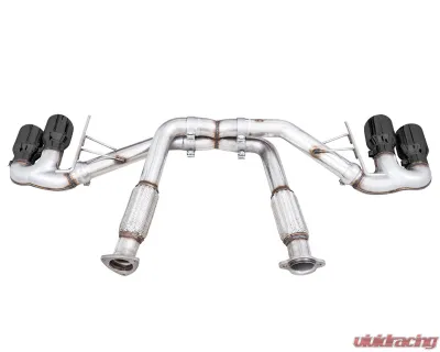 AWE Tuning Track Edition Exhaust | 3" Diameter | 4.5" Quad Diamond Black Tips Chevrolet Corvette Stingray 2020-2025|Chevrolet Corvette E-Ray 2024-2025 - 3020-43086