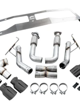 AWE Tuning Track Edition Exhaust | 3" Diameter | 4.5" Quad Diamond Black Tips Chevrolet Corvette Stingray 2020-2025|Chevrolet Corvette E-Ray 2024-2025                                     - 3020-43086 - Image 6