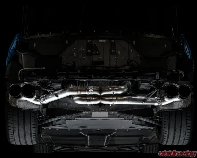 AWE Tuning Track Edition Exhaust | 3" Diameter | 4.5" Quad Diamond Black Tips Chevrolet Corvette Stingray 2020-2025|Chevrolet Corvette E-Ray 2024-2025 - 3020-43086