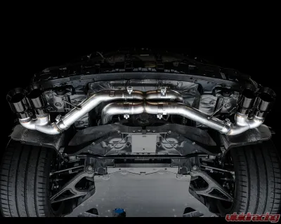 AWE Tuning Track Edition Exhaust | 3" Diameter | 4.5" Quad Diamond Black Tips Chevrolet Corvette Stingray 2020-2025|Chevrolet Corvette E-Ray 2024-2025 - 3020-43086