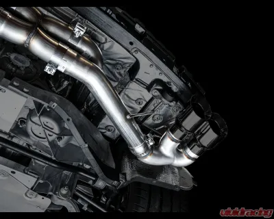 AWE Tuning Track Edition Exhaust | 3" Diameter | 4.5" Quad Diamond Black Tips Chevrolet Corvette Stingray 2020-2025|Chevrolet Corvette E-Ray 2024-2025 - 3020-43086